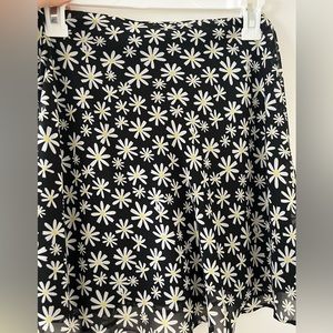 Divided by H&M black and white floral skirt